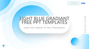 浅蓝色业务的免费 Powerpoint 模板