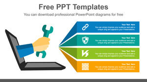 Бесплатный шаблон Powerpoint для баннера по ремонту ноутбуков