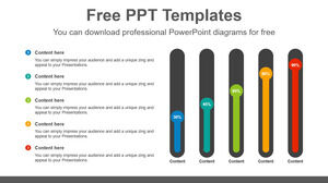 Oval arka plan çubuk grafiği için Ücretsiz Powerpoint Şablonu