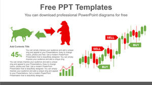 Modello Powerpoint gratuito per il grafico di compravendita di azioni