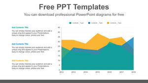 Plantilla de PowerPoint gratuita para la lista de gráficos de áreas