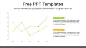 Free Powerpoint Template for Compare Line Chart