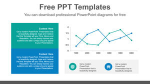 バナー折れ線グラフ用の無料パワーポイントテンプレート