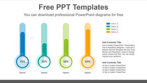 Free Powerpoint Template for Thermometer Chart