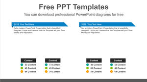 Modello Powerpoint gratuito per grafico a barre comparativo