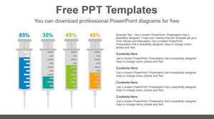 Tıbbi şırınga şeması için Ücretsiz Powerpoint Şablonu