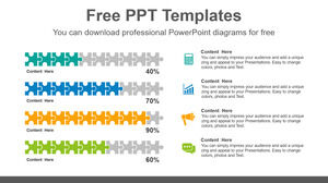 Șablon Powerpoint gratuit pentru PowerPoint diagramă puzzle