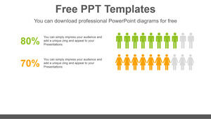 Template Powerpoint gratis untuk bagan ikon Orang