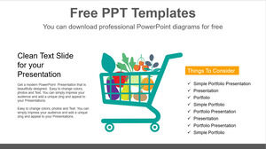 Бесплатный шаблон Powerpoint для контрольного списка продуктовой корзины