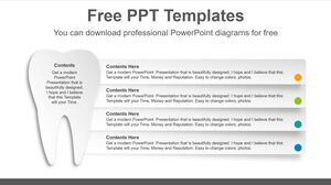 Șablon Powerpoint gratuit pentru dinte cu textura hârtiei
