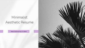 Minimalist Aesthetic Resume. Free PPT & Google Slides Theme