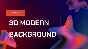 3D Modern Background Pitch Deck. Бесплатные презентации PPT и Google