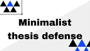Defensa de tesis minimalista. Plantilla PPT gratuita y tema de Google Slides