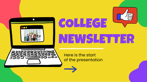 College newsletter. Free PPT Template & Google Slides Theme