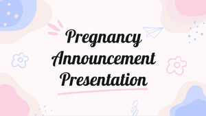 Blumenschwangerschaftsankündigung. Kostenloses PPT- und Google Slides-Design