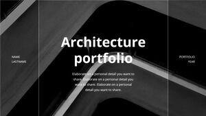 Portfolio Architektur. Kostenlose PPT-Vorlage und Google Slides-Design