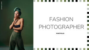 Portfolio von Modefotografen. Kostenlose PPT-Vorlage und Google Slides-Design