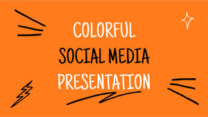 Mídias sociais coloridas. Modelo de PPT grátis e tema do Google Slides