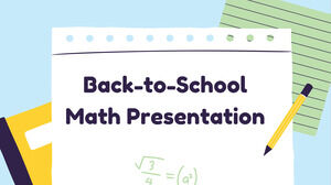 Okul Matematiğine Dönüş. Ücretsiz PPT Şablonu ve Google Slaytlar Teması