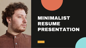 CV minimaliste. Modèle PPT gratuit et thème Google Slides