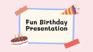 Cumpleaños divertido. Plantilla PPT gratuita y tema de Google Slides