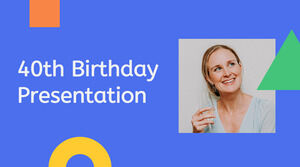 40 歲生日。 免費 PPT 模板和 Google 幻燈片主題
