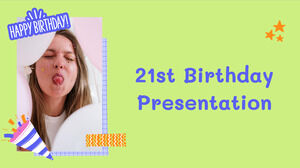 21e anniversaire. Modèle PPT gratuit et thème Google Slides