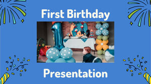 Selamat Ulang Tahun ke-1. Template PPT Gratis & Tema Google Slides