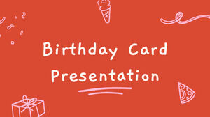 Cartão de aniversário. Modelo de PPT grátis e tema do Google Slides