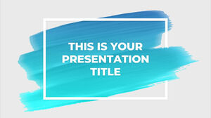 Renkli Fırça Darbeleri. Ücretsiz PowerPoint Şablonu ve Google Slaytlar Teması