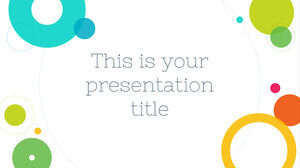 カラフルな円。 無料の PowerPoint テンプレートと Google スライドのテーマ