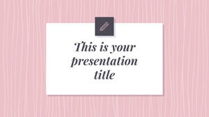 Hermosos patrones rosas. Plantilla gratuita de PowerPoint y tema de Google Slides