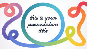 レインボーライン。 無料の PowerPoint テンプレートと Google スライドのテーマ。