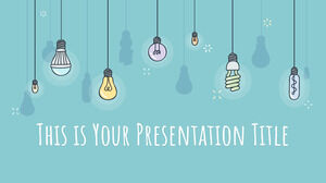 Ampoules colorées. Modèle PowerPoint gratuit et thème Google Slides.