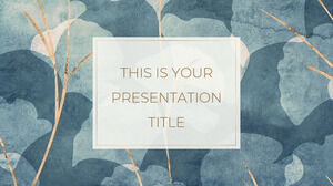 Alam Biru Pertengahan Musim Dingin. Templat PowerPoint Gratis & Tema Google Slide