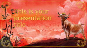 中国の旧正月 (丑)。 無料の PowerPoint テンプレートと Google スライドのテーマ