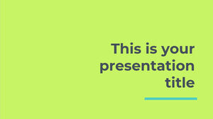 Soğuk Neon Yeşili. Ücretsiz PowerPoint Şablonu ve Google Slaytlar Teması