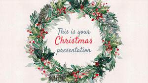 Winterweihnachten. Kostenlose PowerPoint-Vorlage und Google Slides-Design