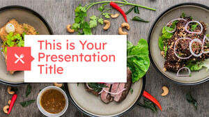 Modernes Essen. Kostenlose PowerPoint-Vorlage und Google Slides-Design