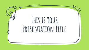 Зеленые каракули. Бесплатный шаблон PowerPoint и тема Google Slides