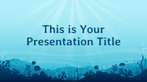 Oceano azul. Modelo gratuito do PowerPoint e tema do Google Slides