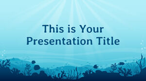푸른 바다. 무료 PowerPoint 템플릿 및 Google 슬라이드 테마