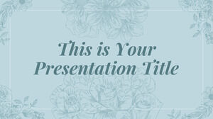 세련된 꽃. 무료 PowerPoint 템플릿 및 Google 슬라이드 테마