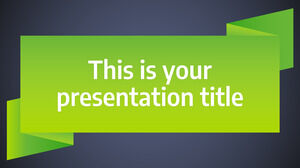 녹색 리본. 무료 PowerPoint 템플릿 및 Google 슬라이드 테마