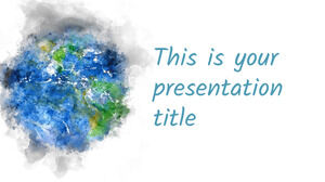 Aquarelas da Natureza. Modelo gratuito do PowerPoint e tema do Google Slides