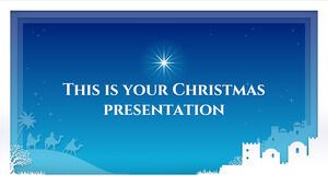 Escena de Navidad. Plantilla gratuita de PowerPoint y tema de Google Slides