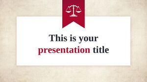 Resmi Hukuk ve Adalet. Ücretsiz PowerPoint Şablonu ve Google Slaytlar Teması