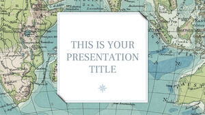 Geografia Vintage. Modelo gratuito do PowerPoint e tema do Google Slides