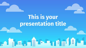 Cakrawala Kota. Templat PowerPoint Gratis & Tema Google Slide