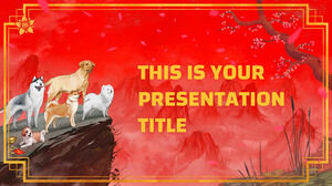 中國新年（狗）。 免費的 PowerPoint 模板和 Google 幻燈片主題
